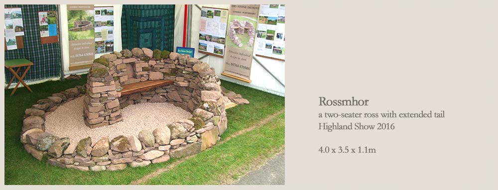 Rossmhor - two-seater ross drystone feature
